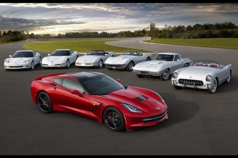 Corvette Stingray Generations on 2014 Chevrolet C7 Corvette     With The Other 6 Generations